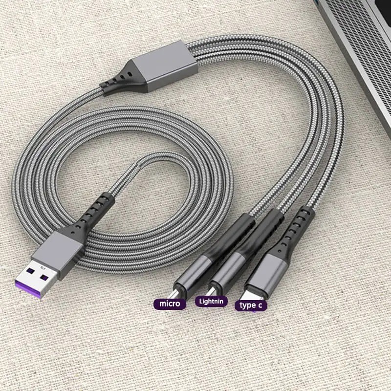 accesorios para electronica - CABLE ADAPTADOR 3 EN 1 USB A TIPO C, IPHONE Y V8 SJX-28 3