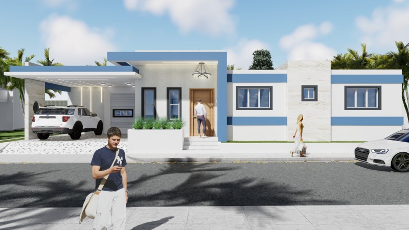 casas - Casa en construcción en lugar residencial con excelente ubicación con piscina  1