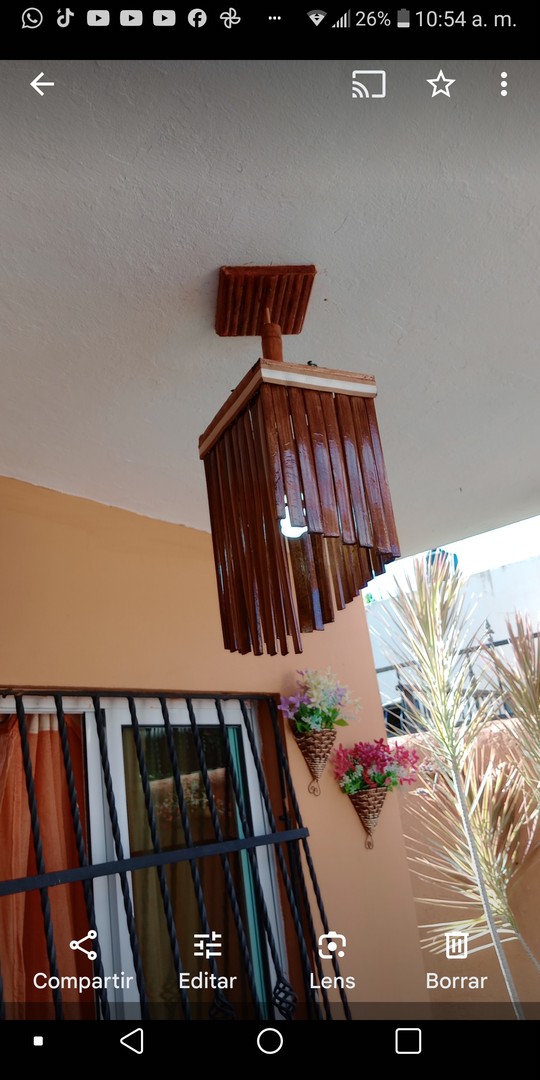 decoración y accesorios - Lámparas en madera , bambú. 7