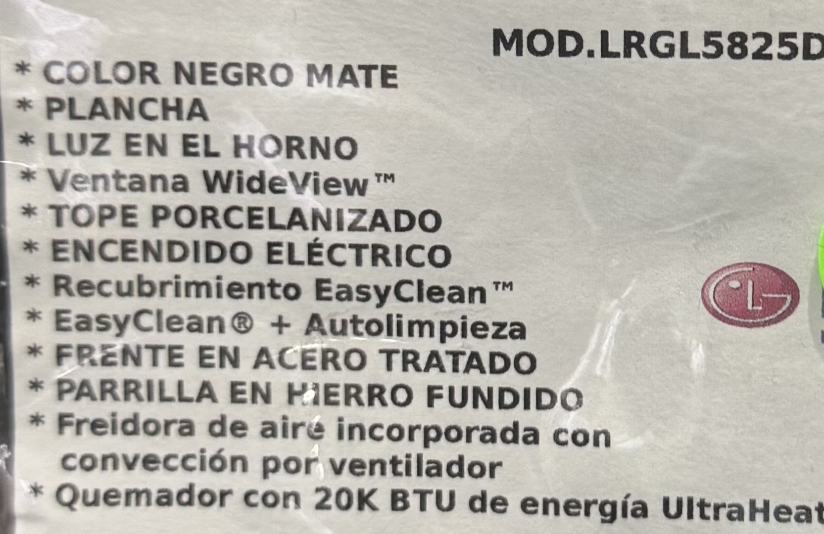 cocina - Estufa LG modelo LRGL5825 instaview. Como nueva (incluye extractor) 3