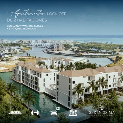 apartamentos - Proyecto en venta Punta Cana #24-866 dos dormitorios, amplias piscinas.
 2