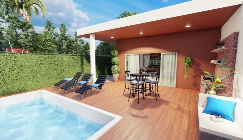 casas - Proyecto en venta Punta Cana #24-1343 dos dormitorios, jardín privado, seguridad 4