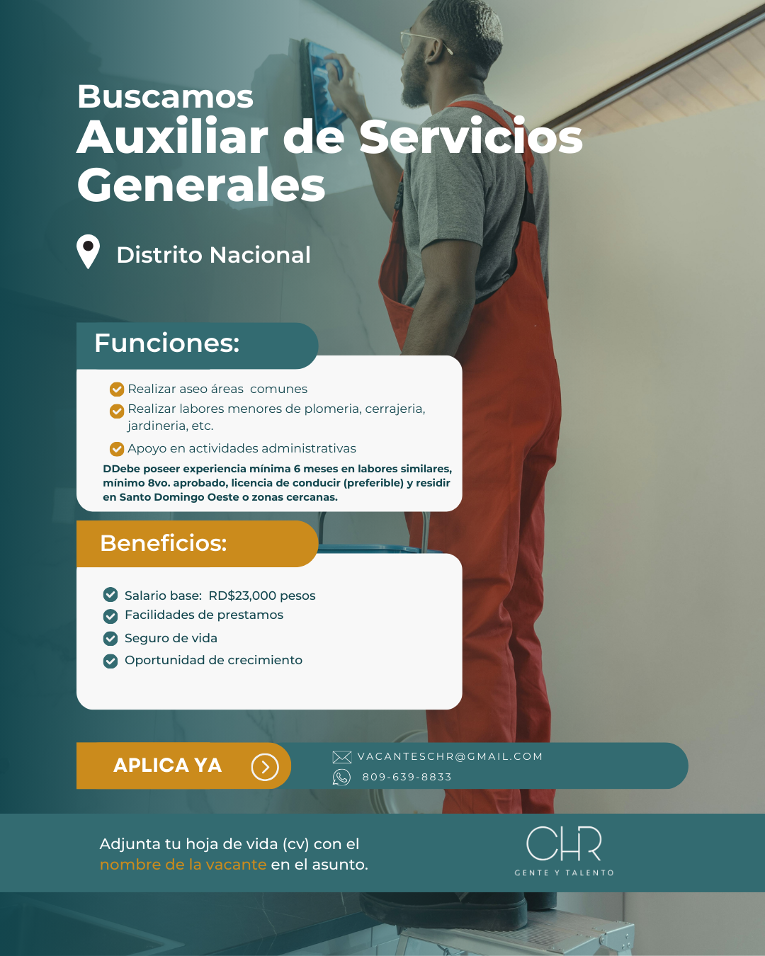 empleos disponibles - Auxiliar Servicios Generales