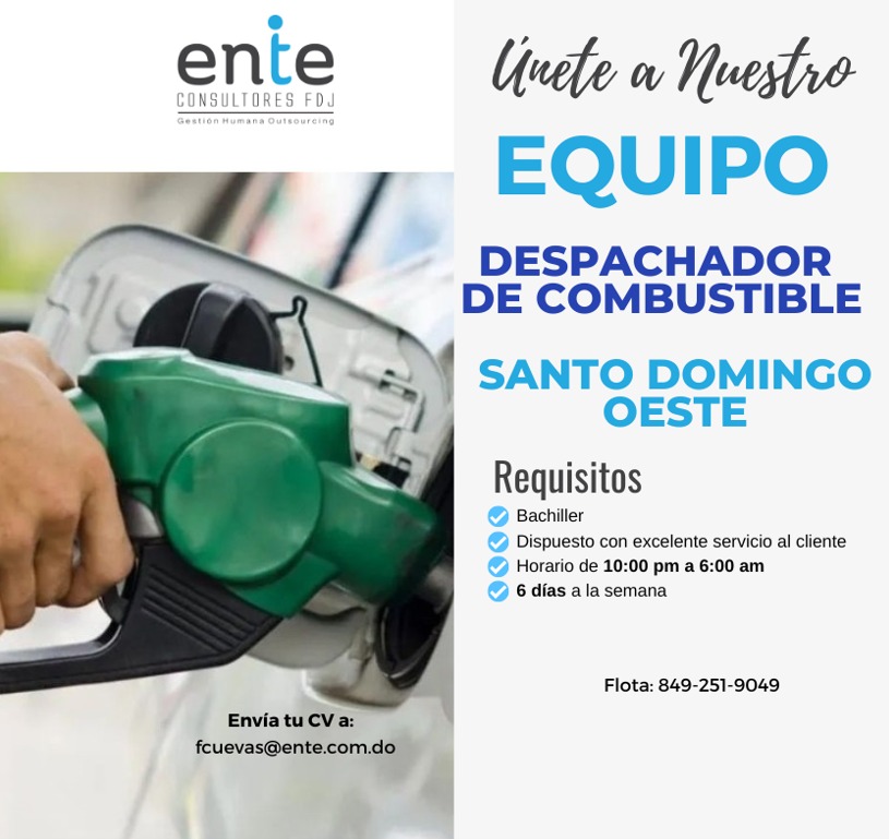 empleos disponibles - DESPACHADOR DE COMBUSTIBLE