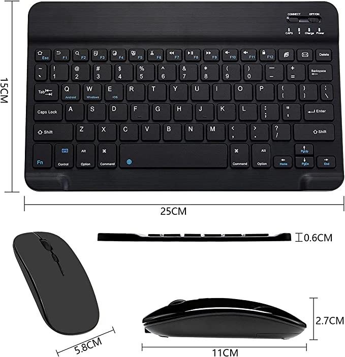 hobby y coleccion - Combo de teclado y mouse Bluetooth ultradelgado, recargable portátil inalambrico