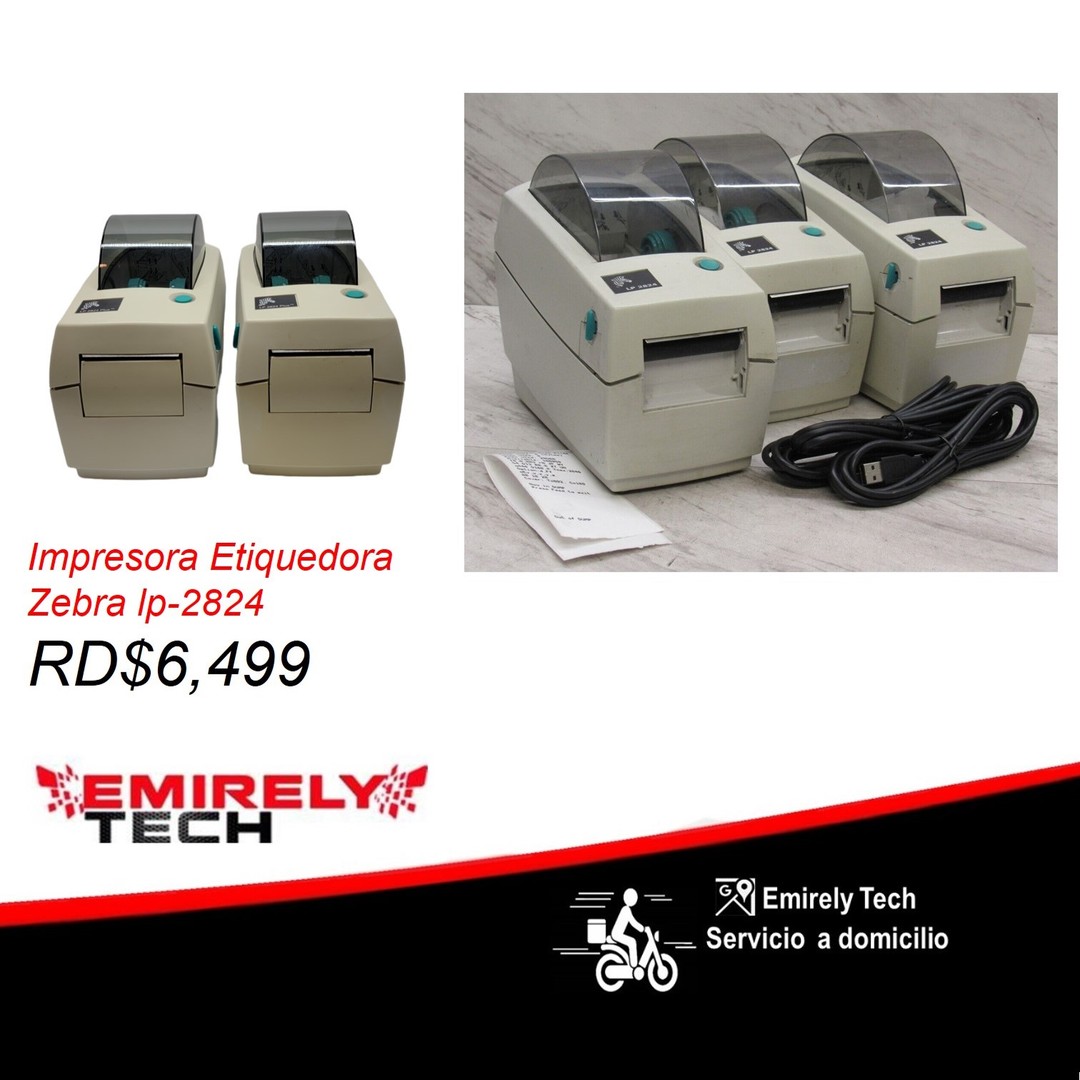 equipos profesionales - Impresora Etiquetadora Label Zebra LP-2824 Termica codigo de barras 0