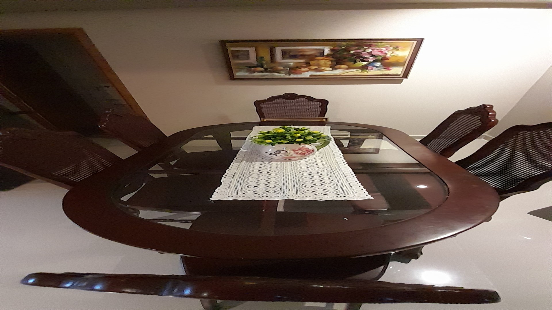 muebles y colchones - Juego de Comedor en Caoba