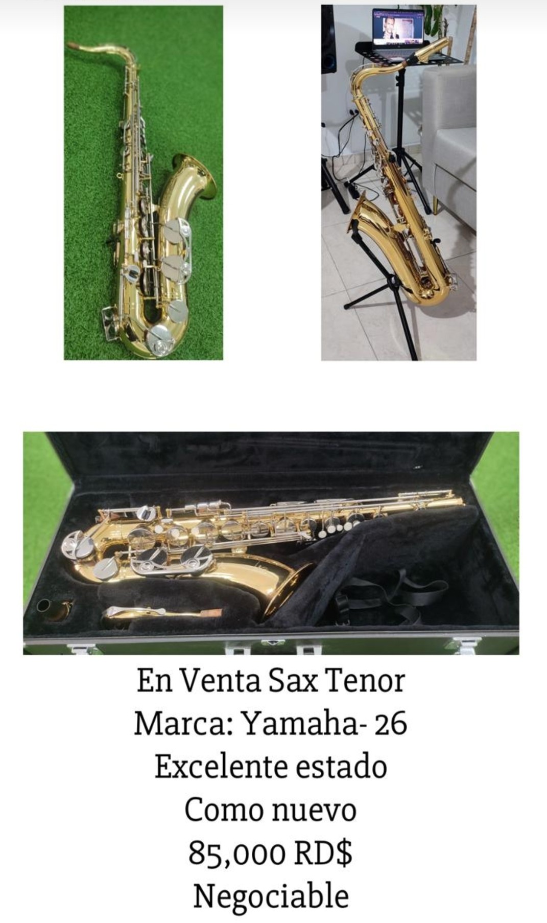 instrumentos musicales - Saxofón Tenor Yamaha YTS 26 4