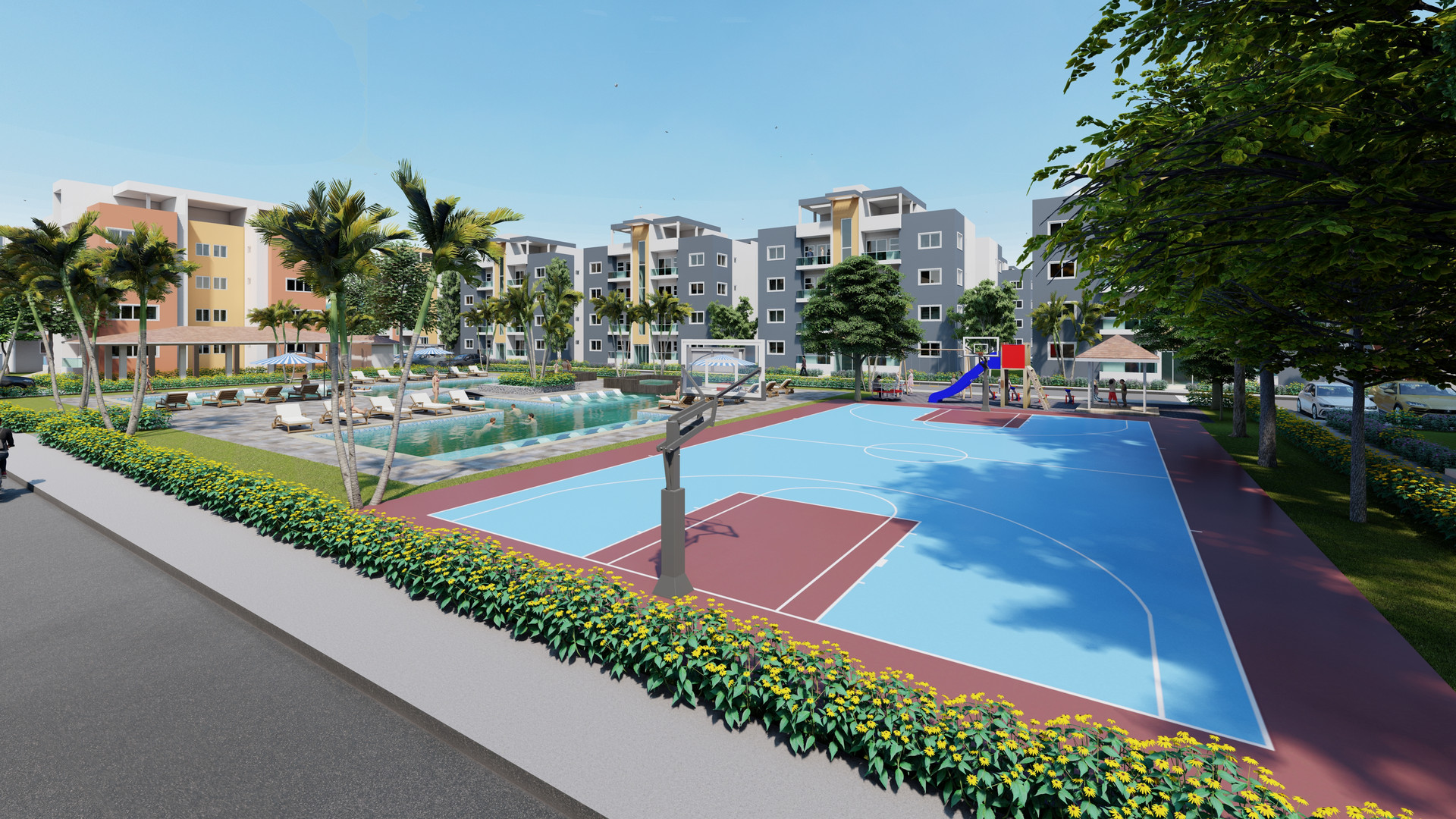 apartamentos - Apartamentos 3Hab Listos 2025 c/Areas Social, Piscina y Cancha en Veron - Bavaro 2