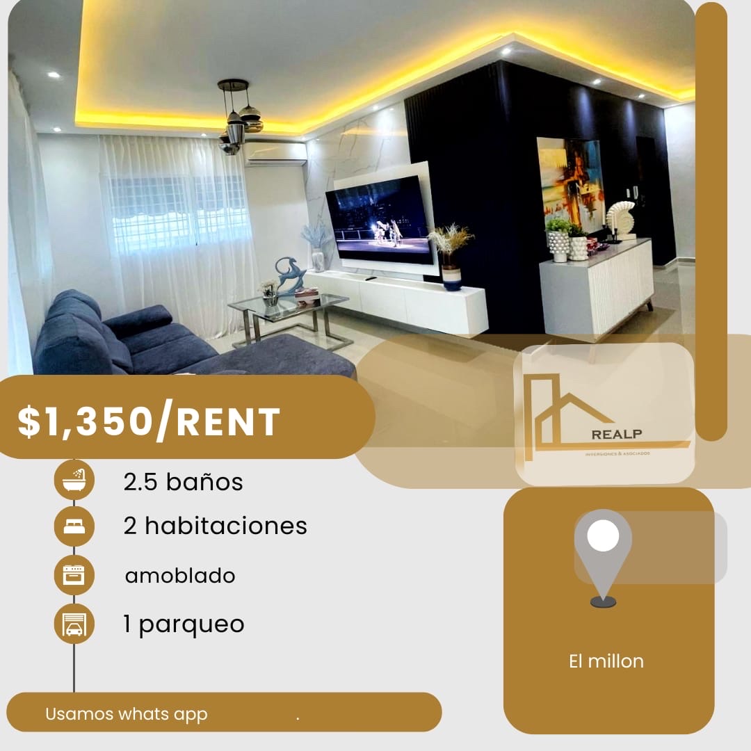 apartamentos - hermoso apartamento en una zona céntrica y tranquila en el millon 