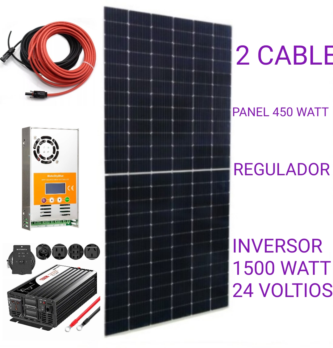 otros electronicos - Panel solar sistema completo 