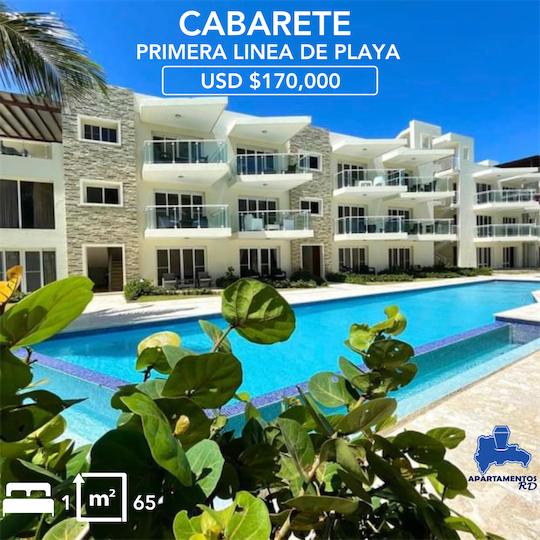 apartamentos - Apartamento en primera linea de Playa🏖, Kite beach Cabarete. US$ 170,000. 5