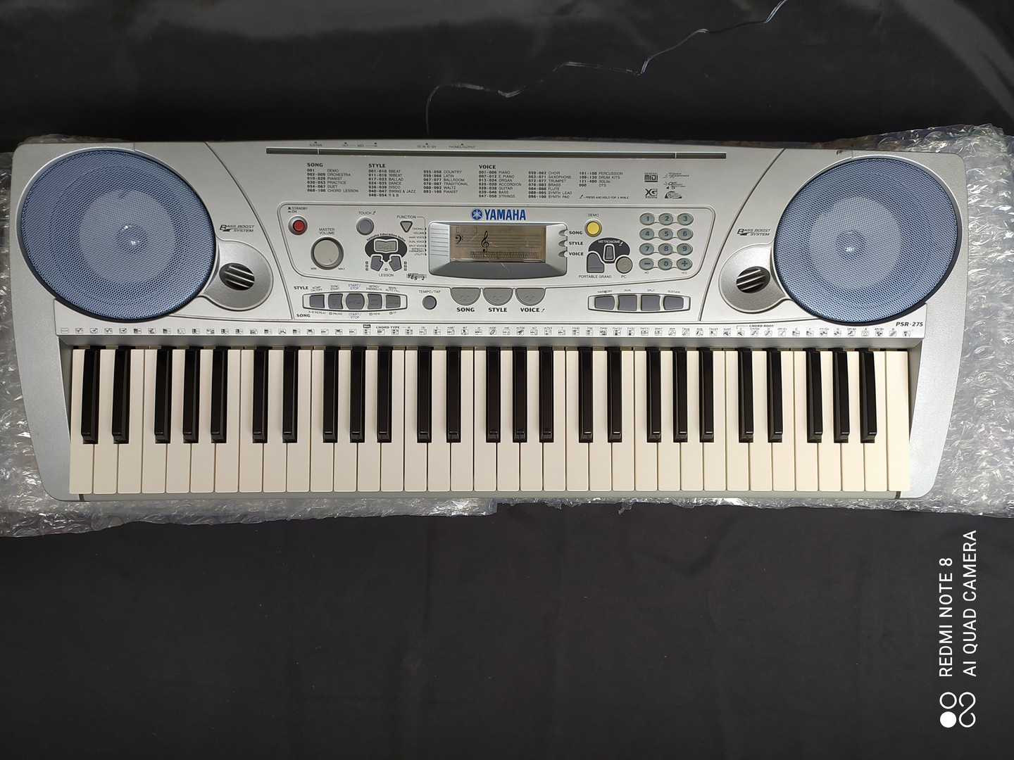 instrumentos musicales - PIANO YAMAHA PSR 275 5 OCTAVAS SENSIBLE. !!! MUY BUEN ESTADO !!!  
          