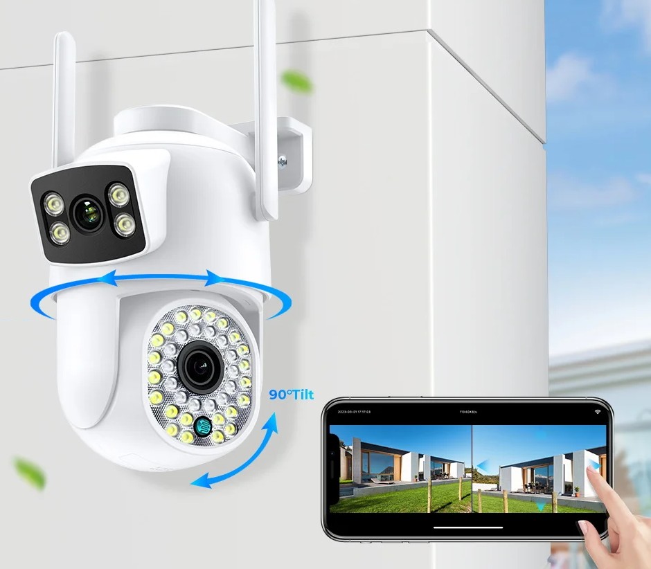 camaras y audio - Camara de Seguridad PTZ Wifi 4MP Con Giro 360 y Seguimiento Inteligente 0