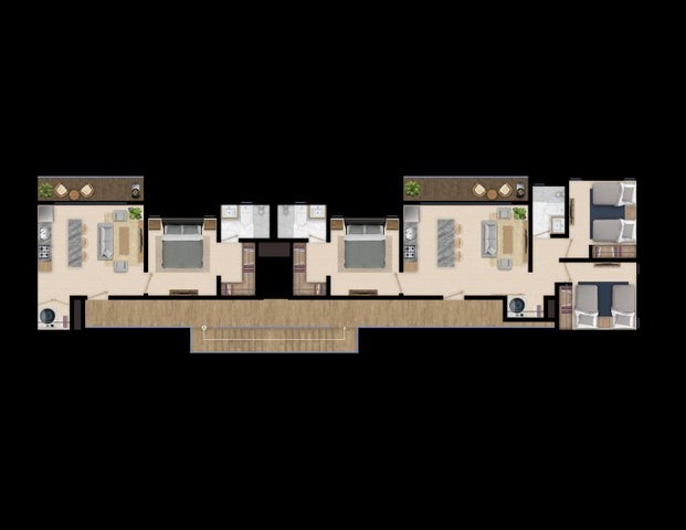 apartamentos - Proyecto en venta Punta Cana  #24-1347 dos dormitorios, 2.5 baños, piscina.
 4