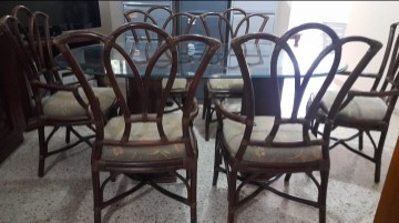 muebles y colchones - JUEGO DE COMEDOR DE 6 SILLAS EN RATTAN  1