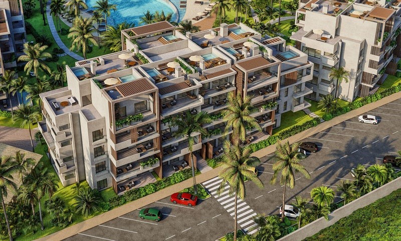 apartamentos - Proyecto en venta Punta Cana #24-149 un dormitorio, canchas, piscina, gimnasio.
 5