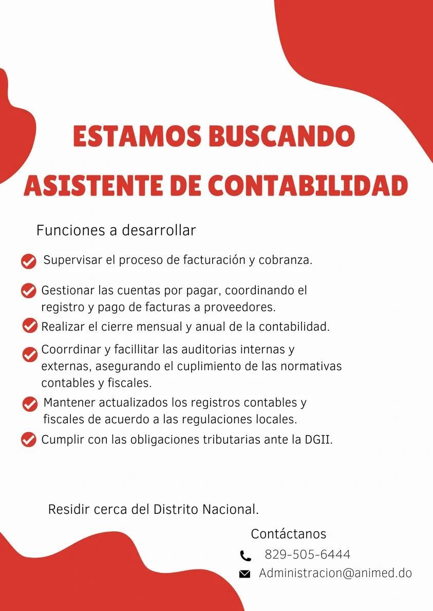 empleos disponibles - Asistente de Contabilidad