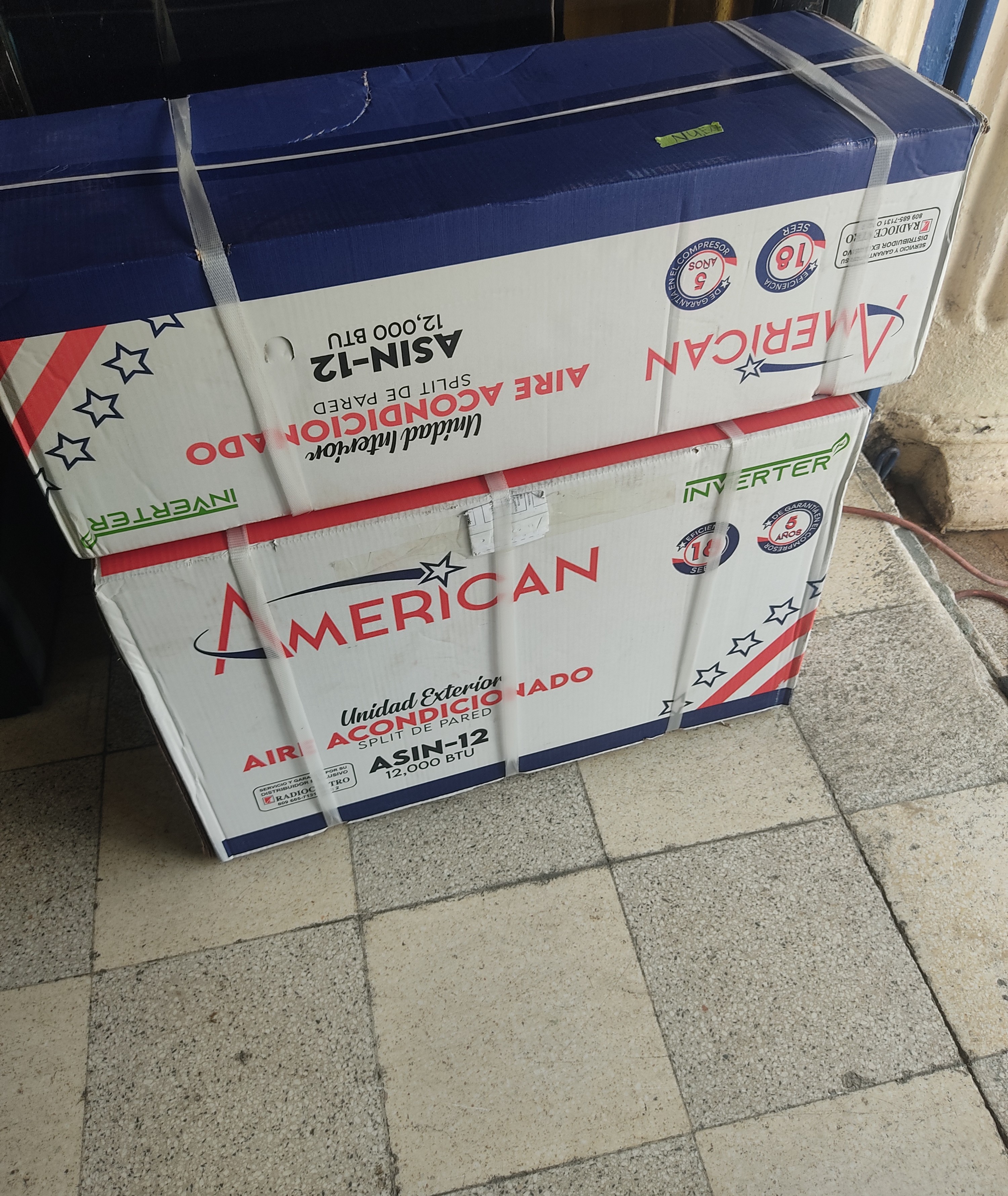 aires acondicionados y abanicos - aire american 12mil btw inverter eficiencia 18