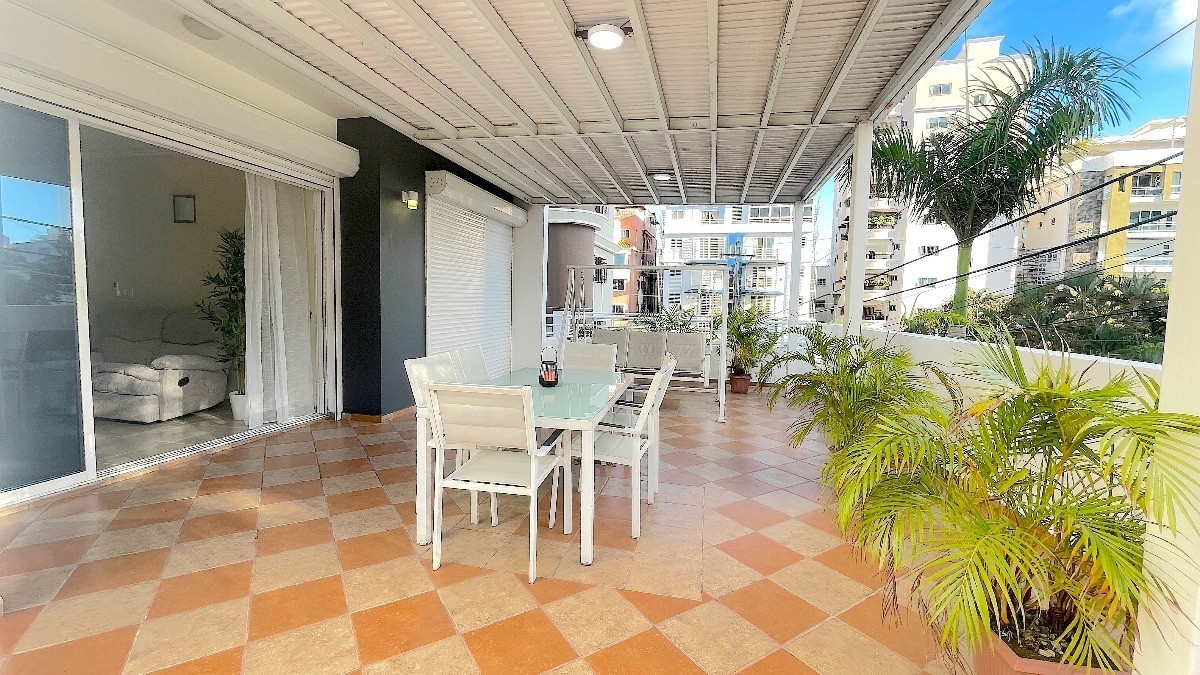 apartamentos - Se alquila, Apartamento 2Hab Amueblado c/Terraza Privada en Mirador Norte  1