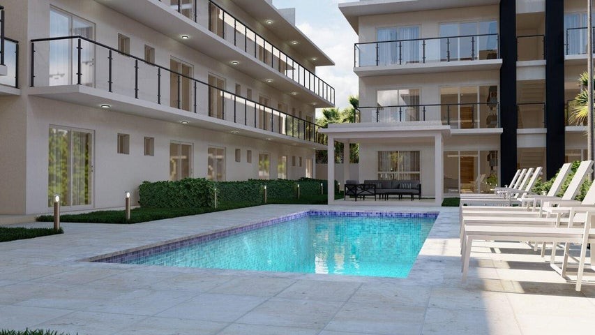 apartamentos - Proyecto en venta Punta Cana #22-360 un dormitorio, un baño, parqueo, piscina. 7