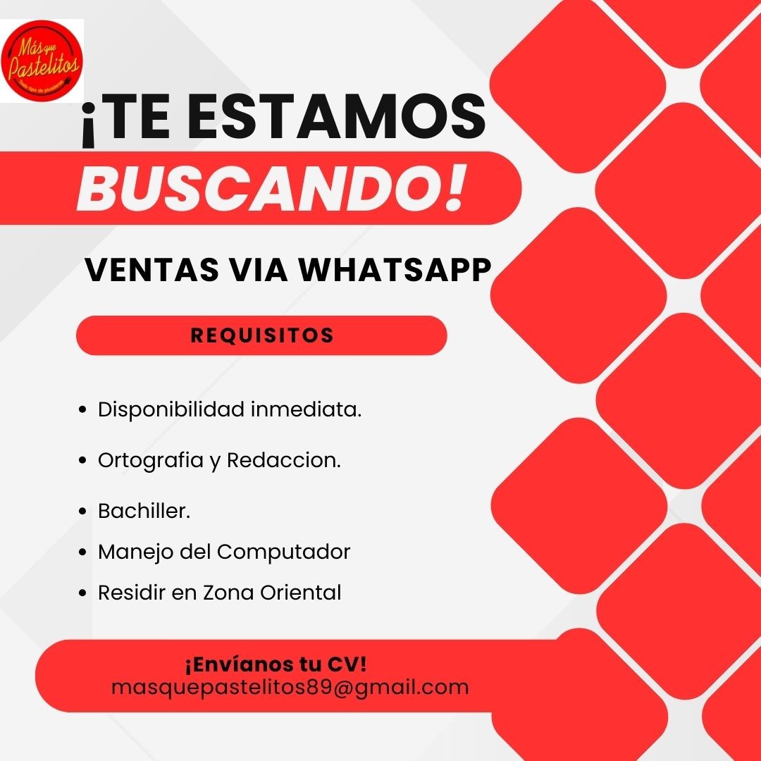 empleos disponibles - Empresa de PICADERAS BUSCA :Servicio al cliente y ventas