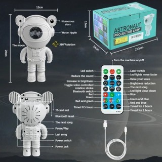 juguetes - Proyector astronauta decorativo + bocina + control. galaxia 1