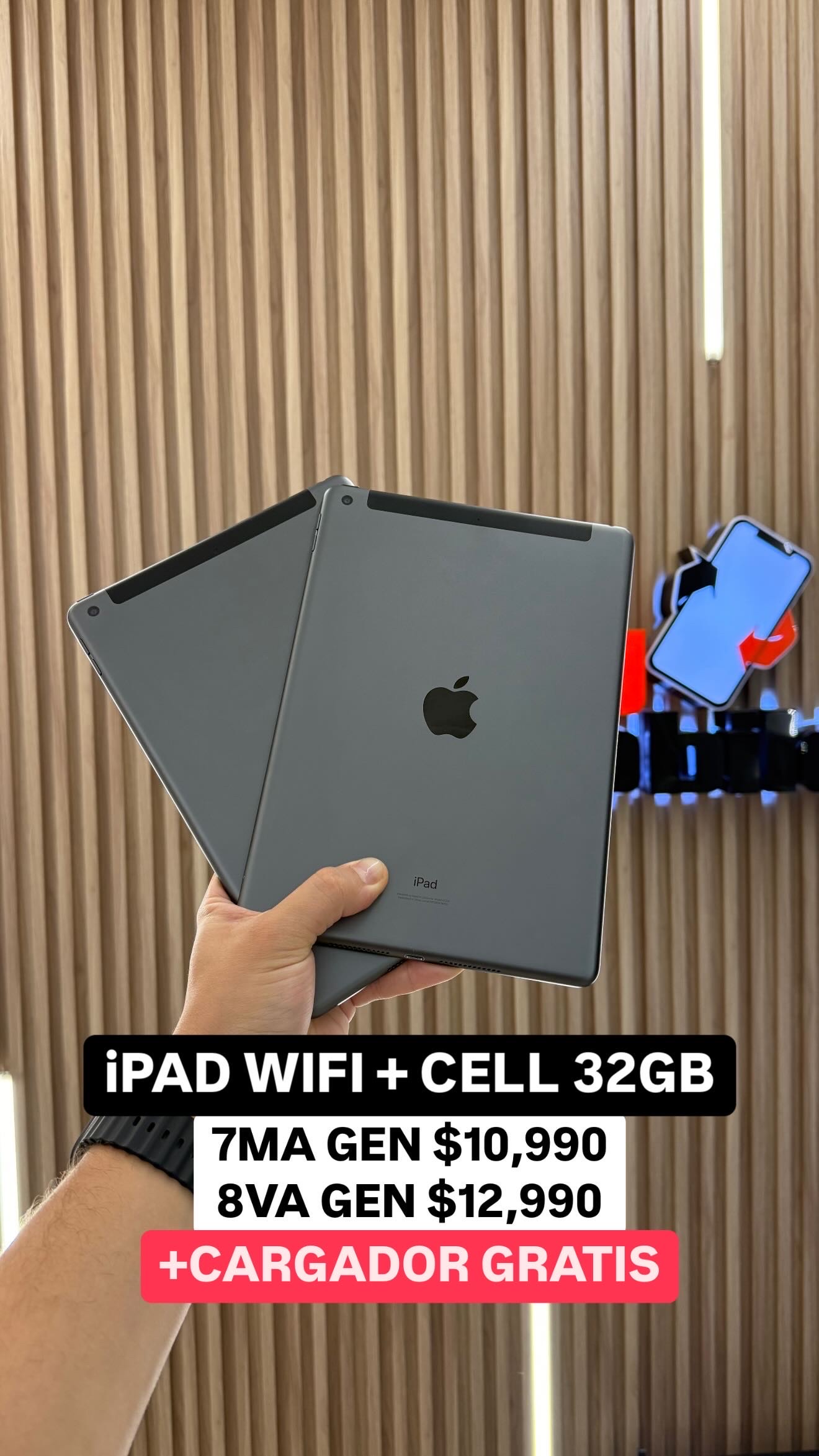celulares y tabletas - iPAD WIFI+CELL 32GB  0