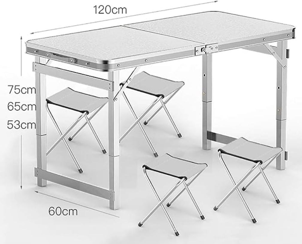 electrodomesticos - Mesa Plegable para exterior con 4 bancos plegables 1