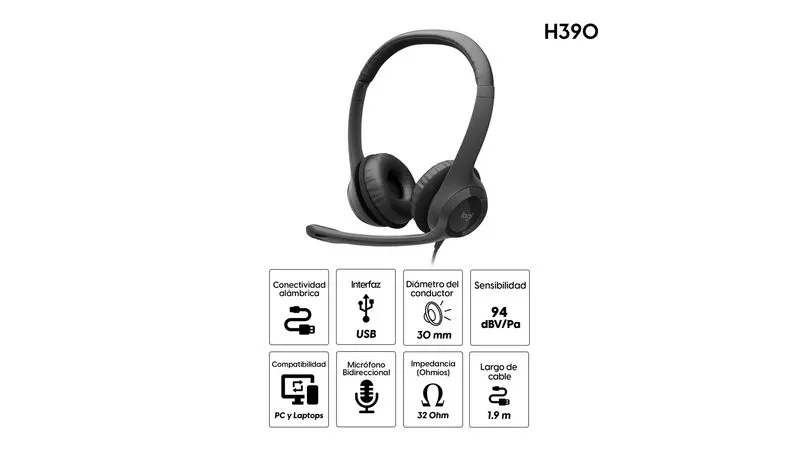 camaras y audio - Audifonos Logitech H390 Microfono Incuido 1