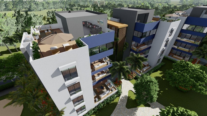 apartamentos - Proyecto en venta Punta Cana # 22-90 tres dormitorios, piscina, parqueo, Gym.
 5