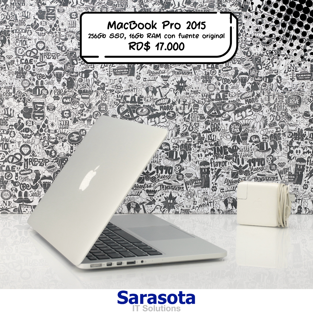 computadoras y laptops - Apple Macbook Pro 2015 256Gb SSD y 16Gb RAM de 13" 2