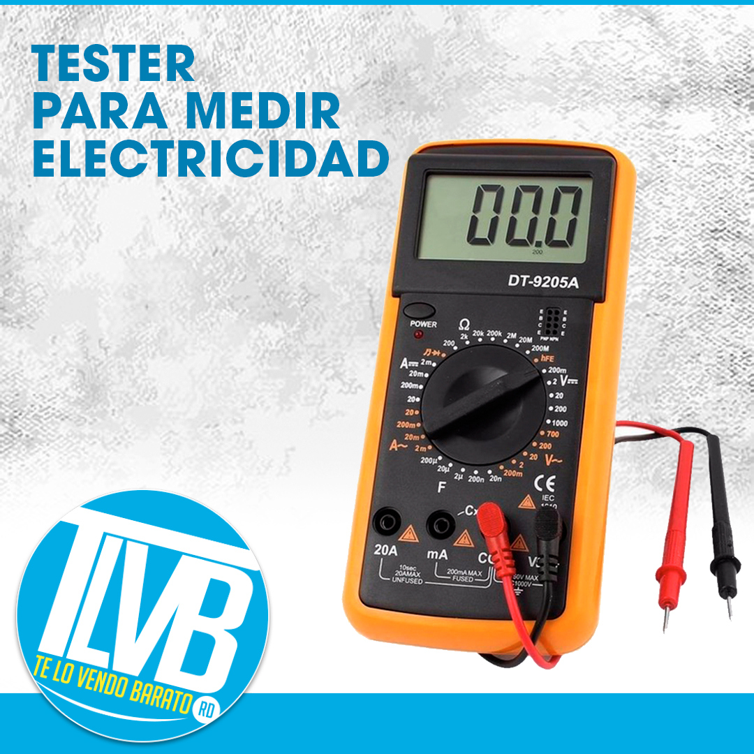 accesorios para electronica - Tester Multimetro Digital Medidor Electrico Amperimetro Probador de Corriente