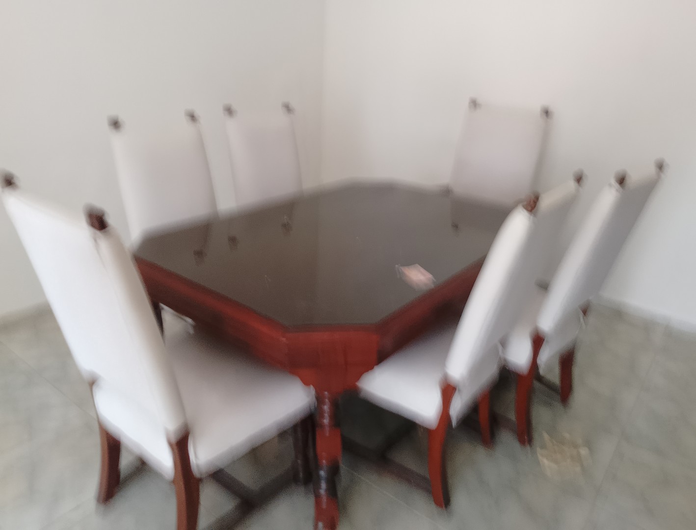 muebles y colchones - COMEDOR DE CAOBA 6 SILLAS