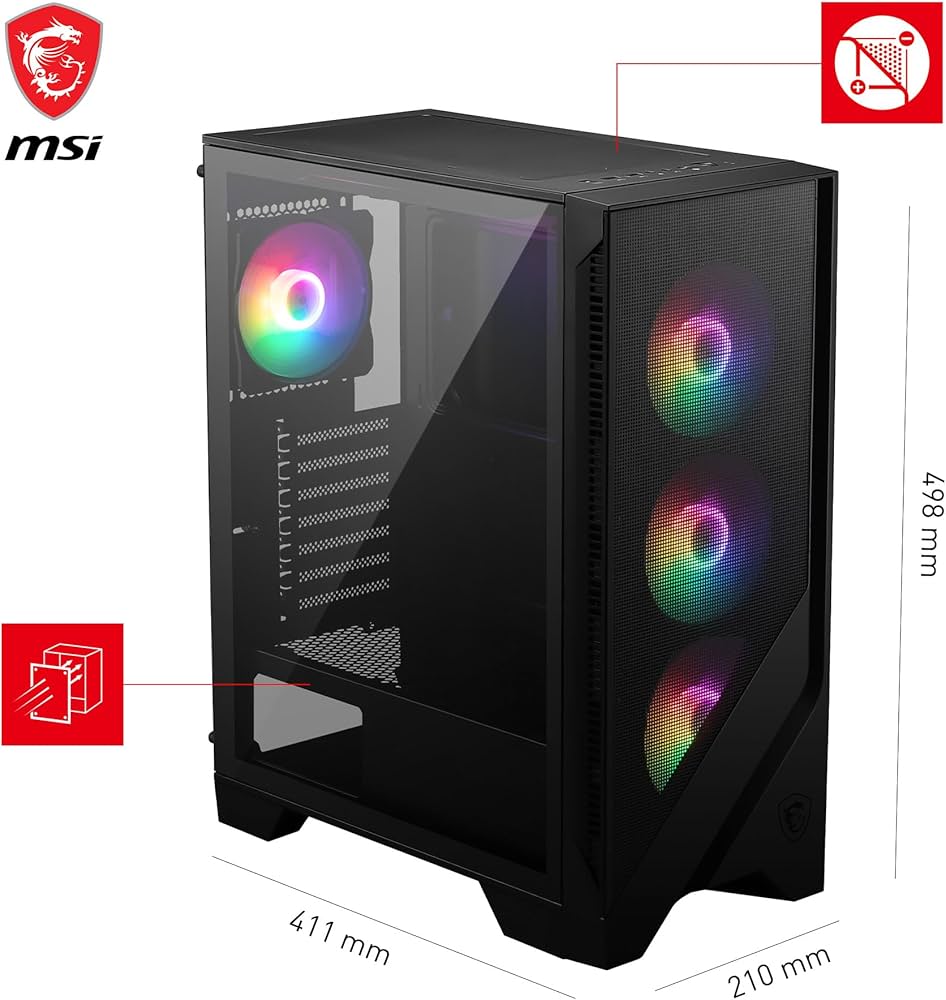 computadoras y laptops - Case MSI MAG Forge 120A AirFlow Mid-Tower 0