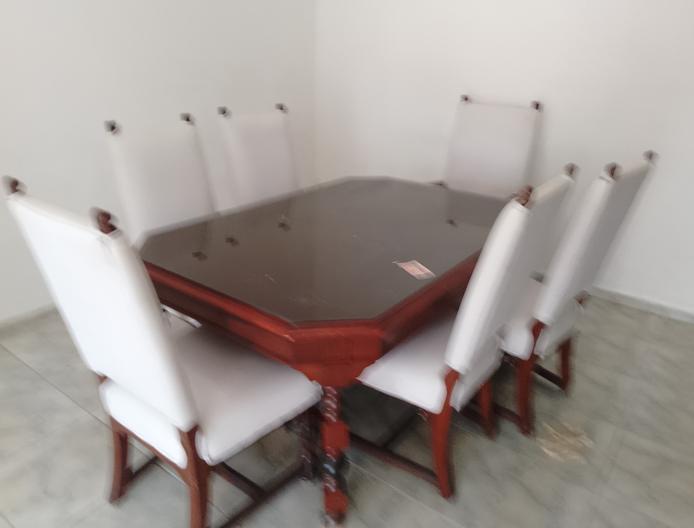 muebles y colchones - COMEDOR DE CAOBA 6 SILLAS 1