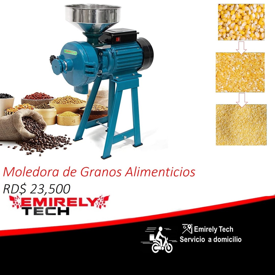 equipos profesionales - Molino moledora de granos alimenticios cereales harina trituradora electrica 0