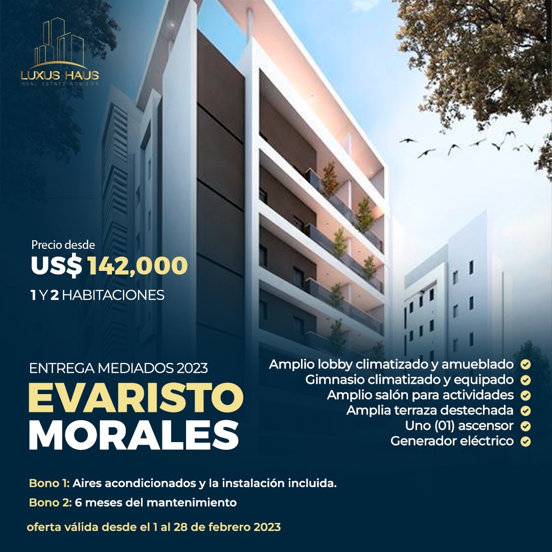 apartamentos - Apartamento en venta.Evaristo morales
                Oferta en tu compra