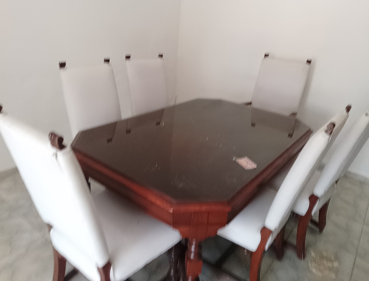 muebles y colchones - COMEDOR DE CAOBA 6 SILLAS 2