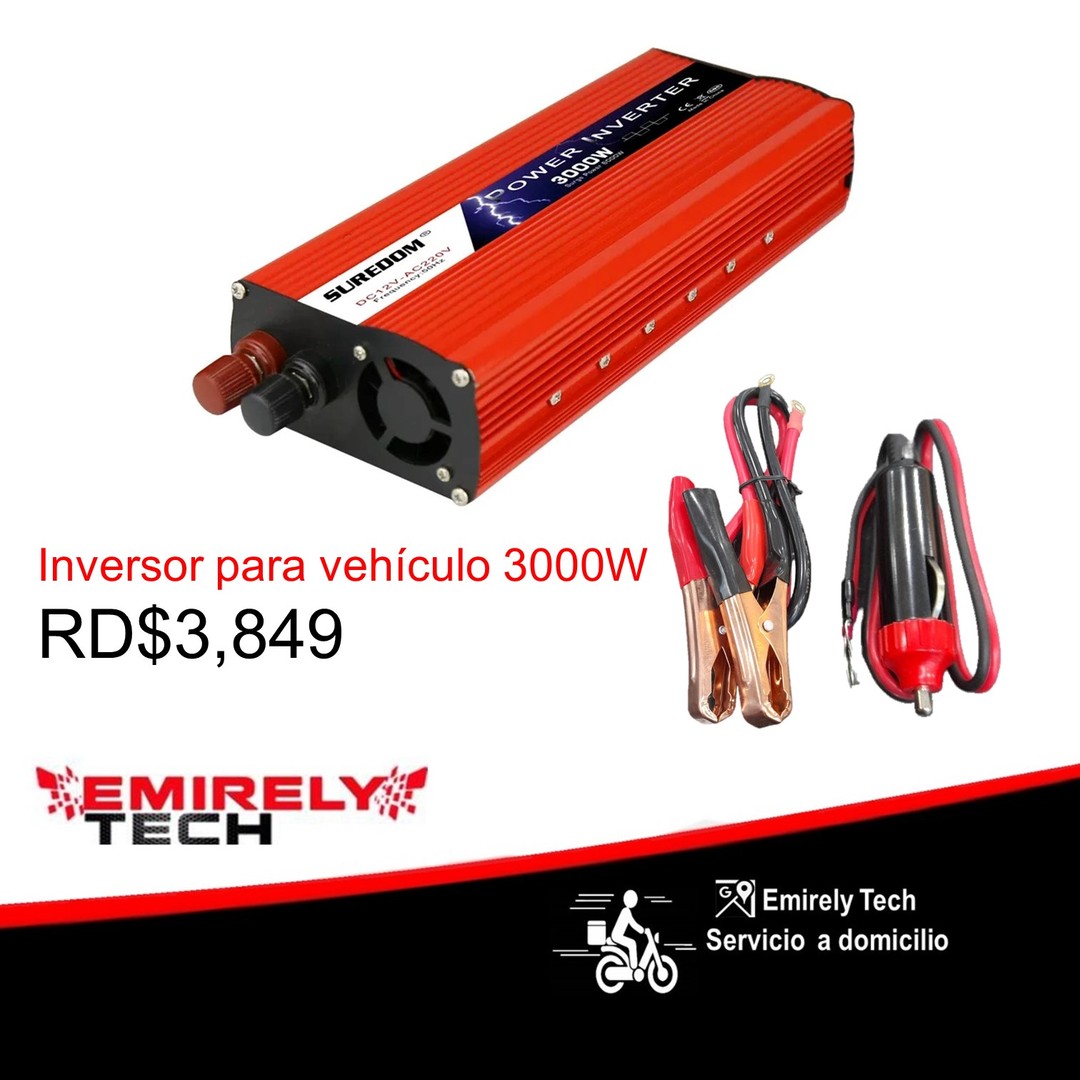 otros electronicos - Inversor de corriente portátil 3000w power cargador de carro  inverter Suredom 0