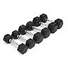 deportes - Set de Mancuernas pesas 100 libras 10 pesas Rack gym 3