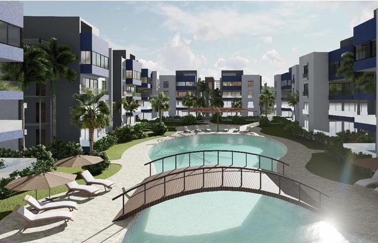 apartamentos - Proyecto en venta Punta Cana # 22-90 tres dormitorios, piscina, parqueo, Gym.
 6
