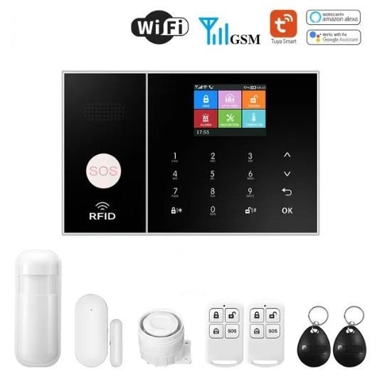 otros electronicos - Alarma de Seguridad Inalambrica WiFi GSM, Admite Sensor Inalambrico y Alambrico  0