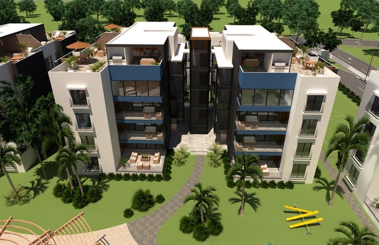 apartamentos - Proyecto en venta Punta Cana # 22-90 tres dormitorios, piscina, parqueo, Gym.
 7