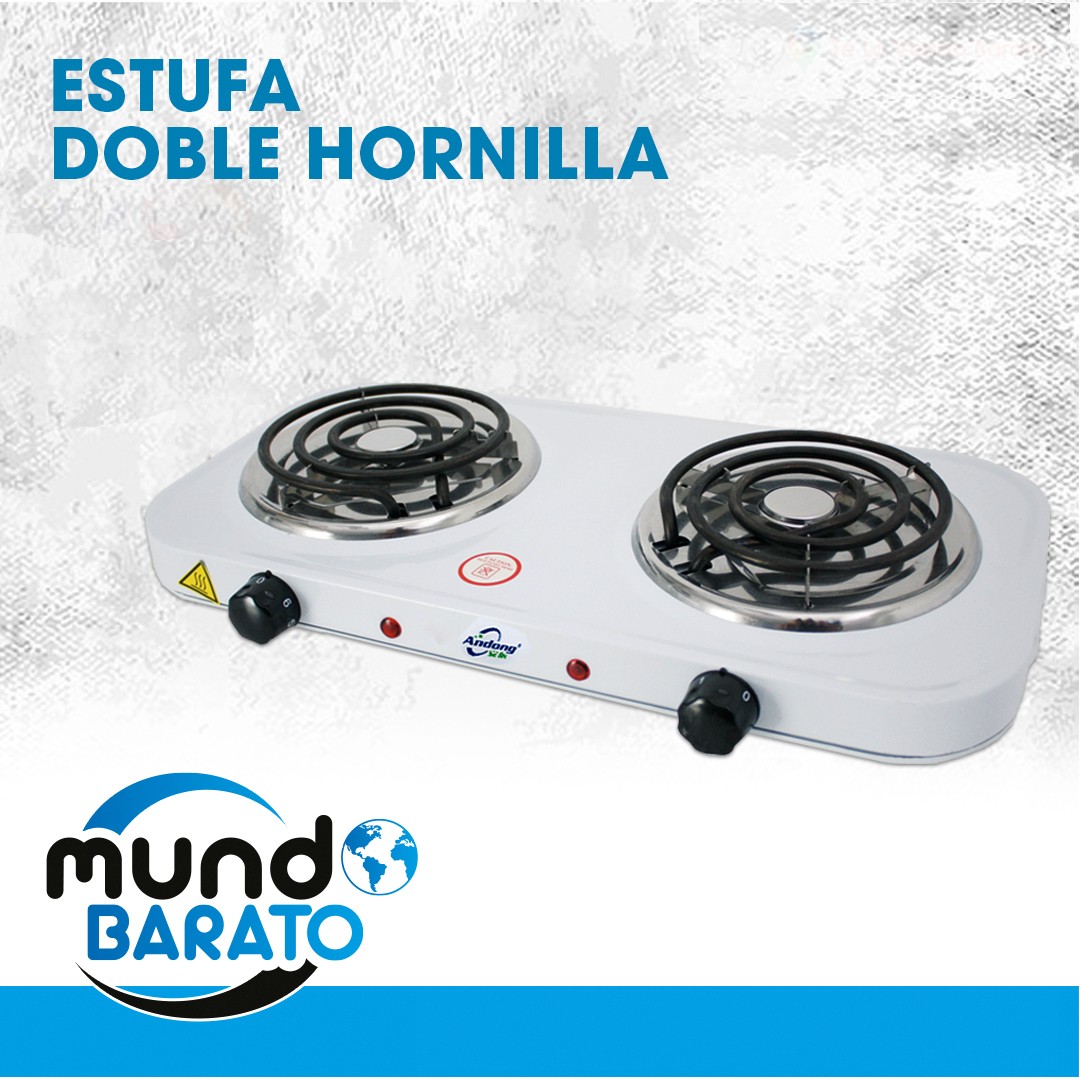 cocina - Estufa Electrica De Mesa 2 Hornillas, Cocina 2 quemadores DOBLE