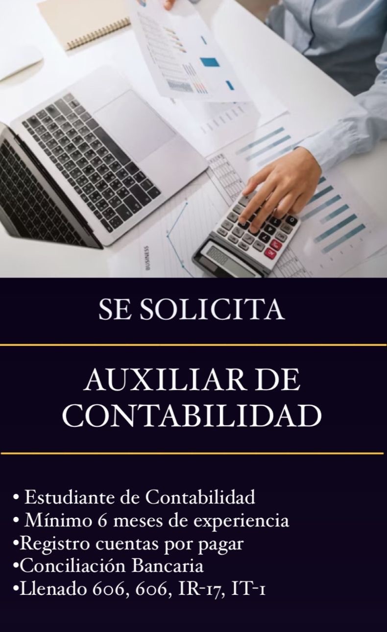 empleos disponibles - Auxiliar de Contabilidad