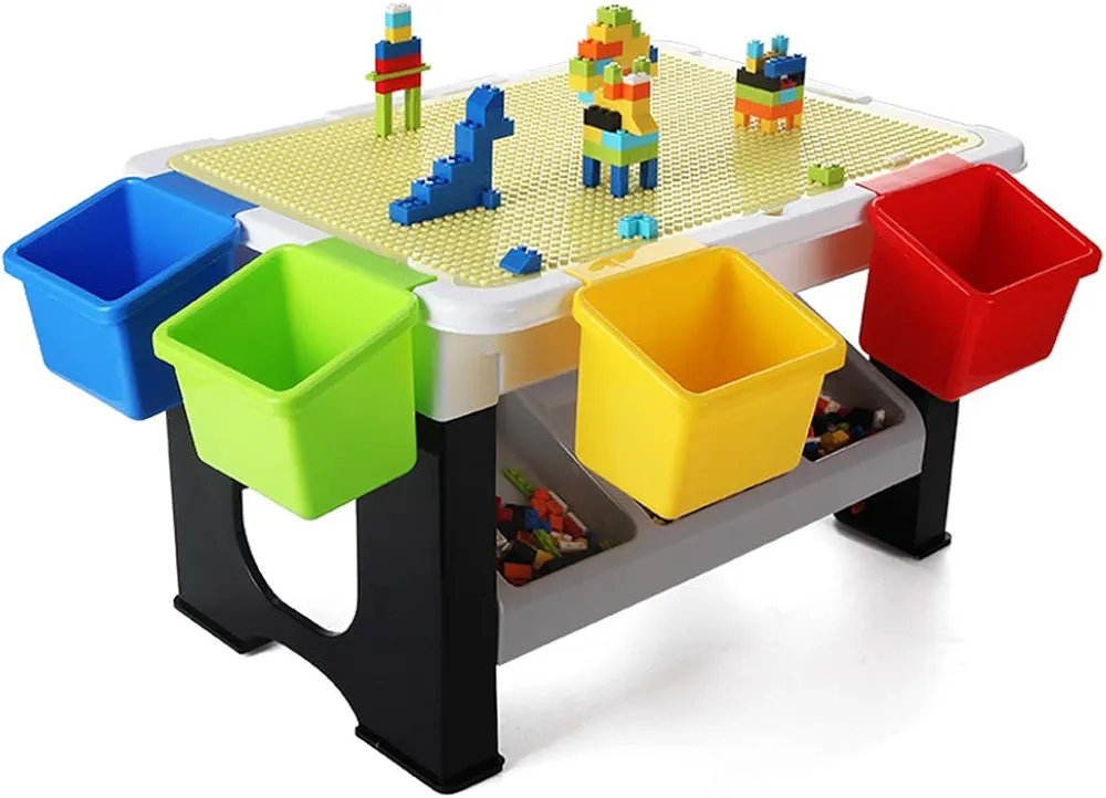 juguetes - Mesa Multifuncional de juegos para niños, mesa de Bloques Legos  8