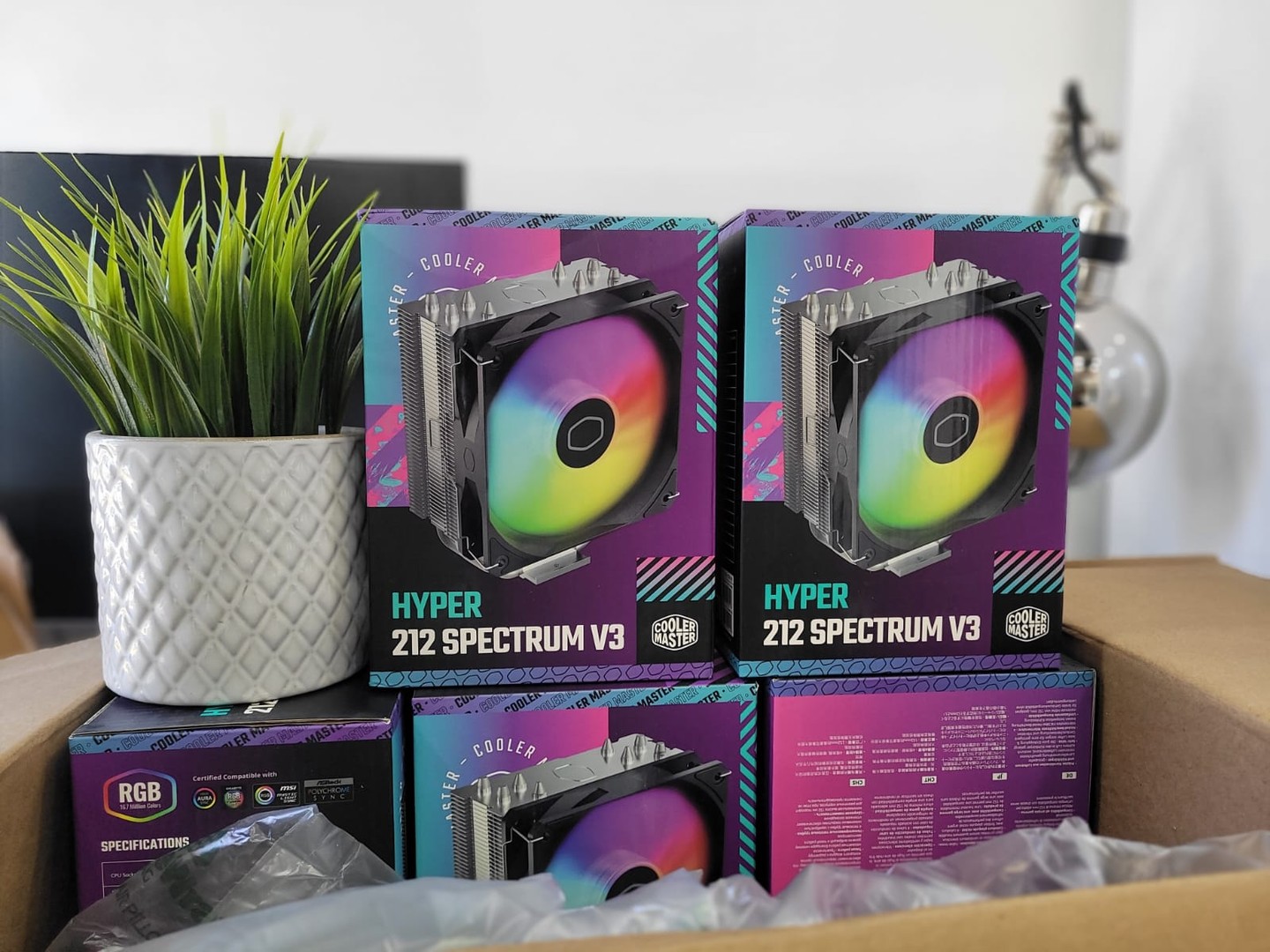 computadoras y laptops - Cpu Cooler o Fan para procesador RGB Intel y Amd Desde $1,500