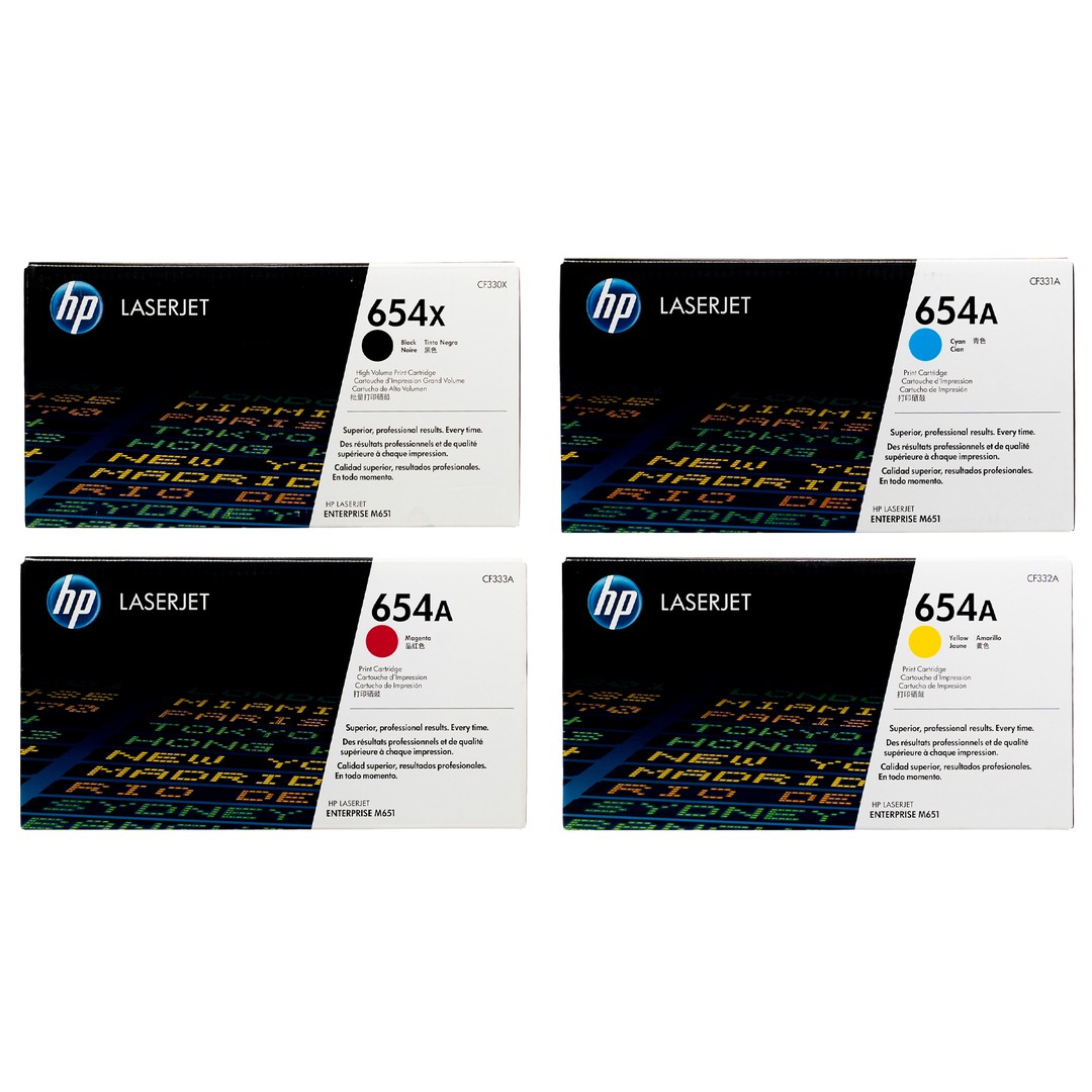 impresoras y scanners - TONER ORIGINALES HP 654  CF330X  CF331A  CF332A  CF333A PARA IMPRESORA LASERJET 