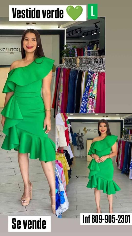 ropa para mujer - uce radiante con nuestro vestido verde. 1